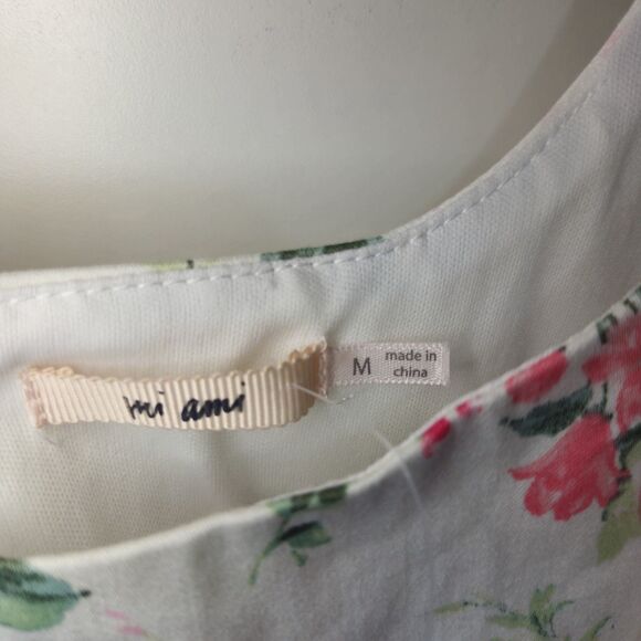 Francesca’s Mi Ami Floral White Pink  Strappy Short Dress Women’s Medium NWT - Picture 4 of 12